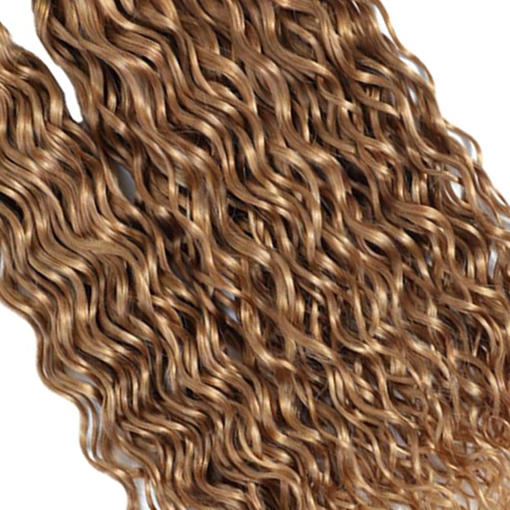 Ombre Human Hair Bundles Honey Blonde Water Wave Bundles 8A Grade Unprocessed Brazilian Virgin Remy Hair 1 Bundle 26 Inch Blonde Ocean Wave Bundles Hair Extensions