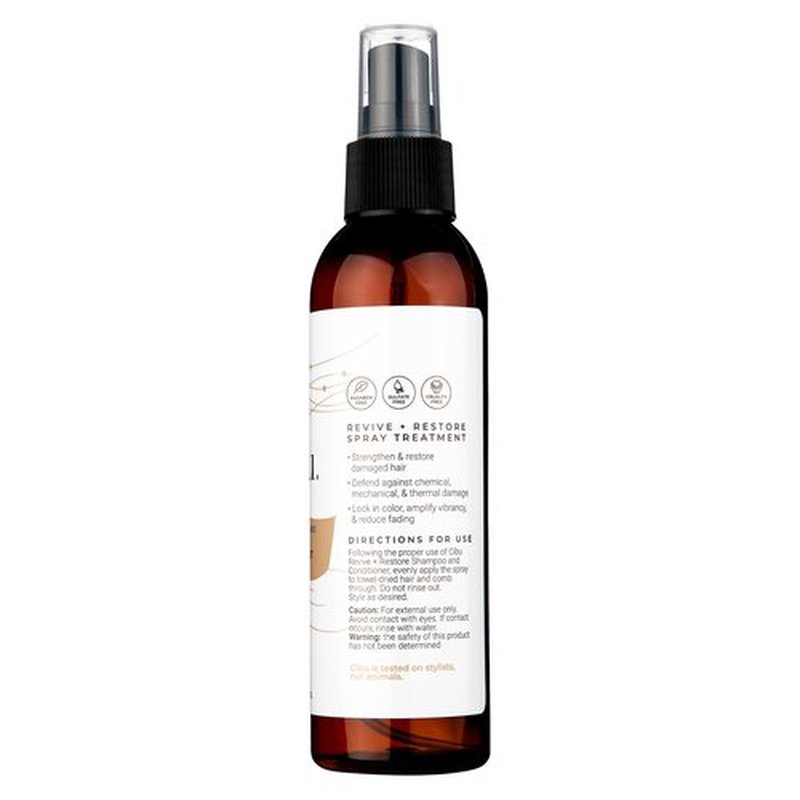 Cibu Revive and Restore Spray Treatment | Hair Restore Treatment with Oleic Acid, Linoleic Acid, Vitamin E & K | Eliminates Frizz, Seals the Cuticle and Split Ends, and Preserves Color Vibrancy | 6oz