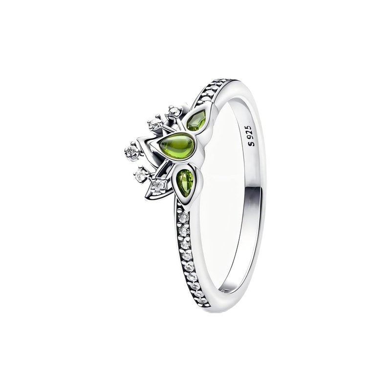 Artiyoo Princess Ring Fit Women Fashion Gifts 925 Sterling Silver DIY Jewelry (Princess Tiana Tiara Rings number 6)