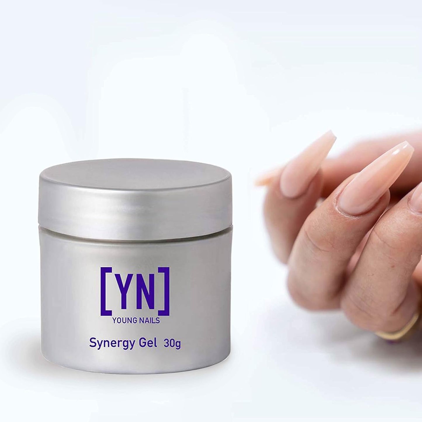 Young Nails Synergy Gel System, Building Gel - Hard Builder Gel, Superior Adhesion & Strength, Structured Nail Gel Builder - Build Gel, Clear, 15g