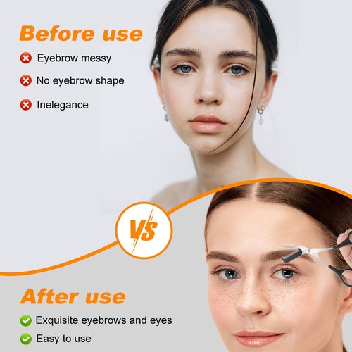 Eyebrow Trimmer Scissor, 2025 New Eyebrow Scissors with Comb, Non-Slip Stainless Steel Eyebrow Trimming Scissors, Eyebrow Cutter Hair Removal Eyebrow Scissors Makeup Tool for Women Men (3Pcs b)