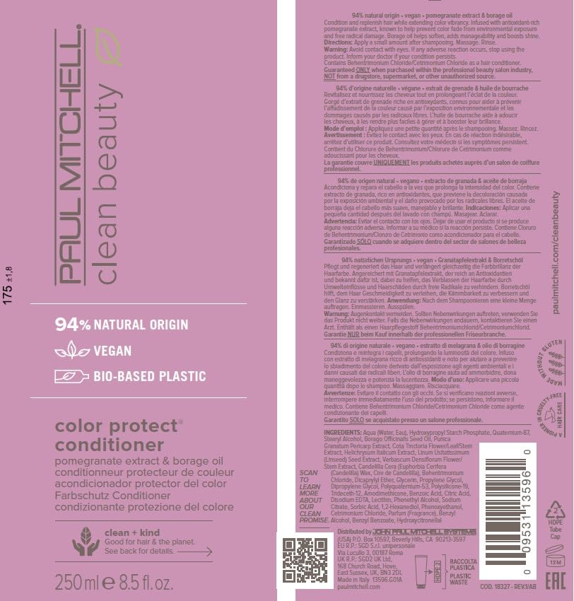 Paul Mitchell Clean Beauty Color Protect Conditioner, Replenishes, Extends Color Vibrancy, For Color-Treated Hair