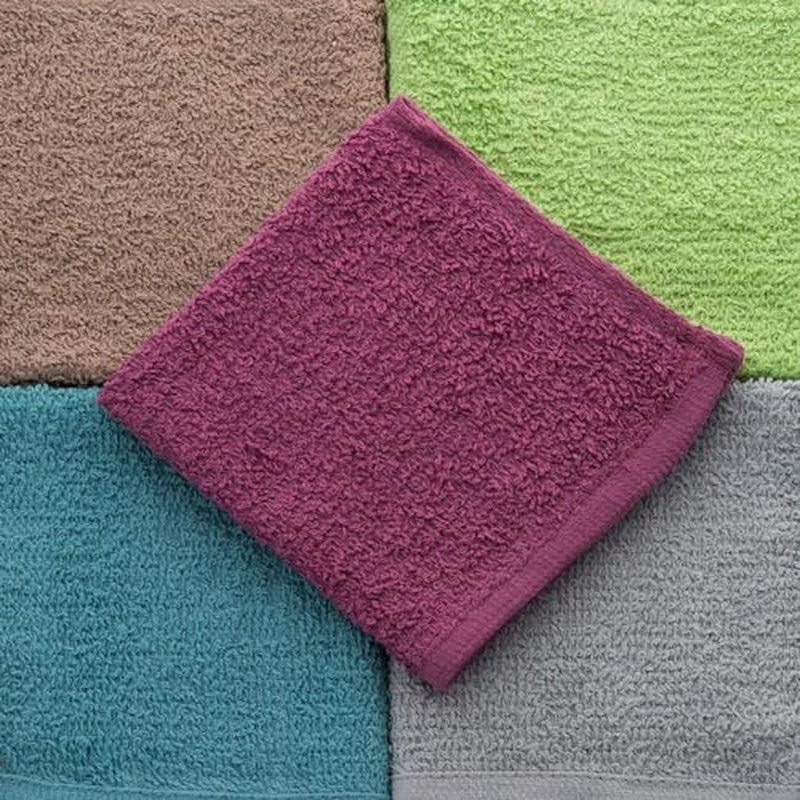 SIMPLI-MAGIC Cotton Washcloths, 50 Pack, Multi Color Towel Set