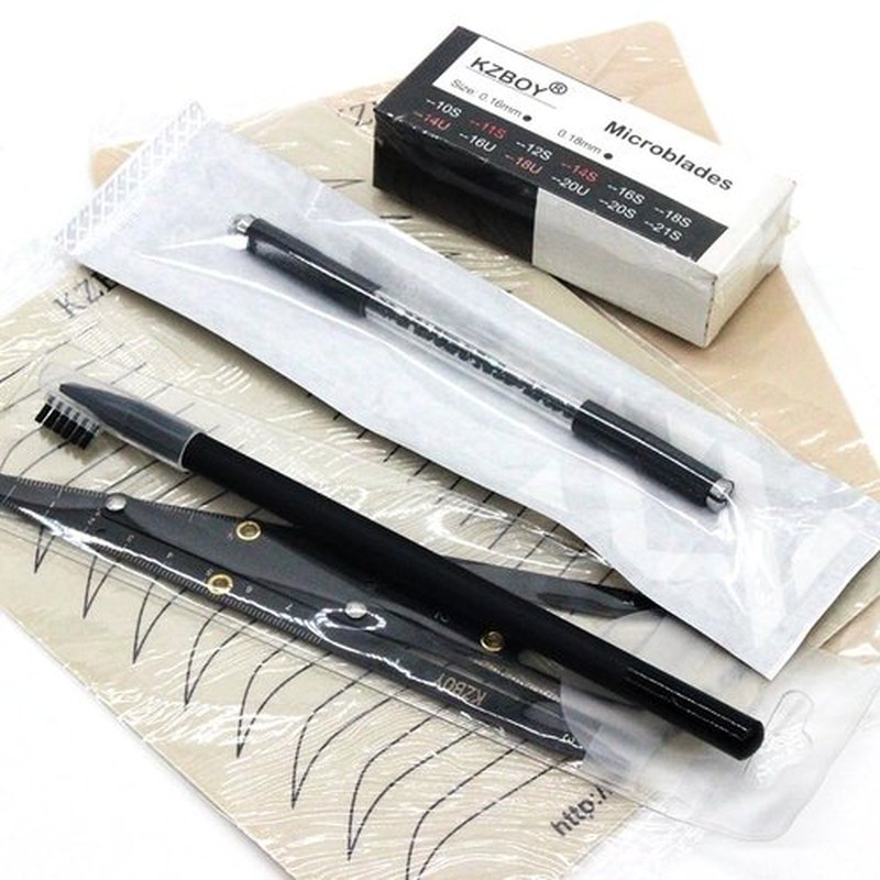 KZBOY Microblading Set Complete Microblading Kit for Profession Use (Kit One)