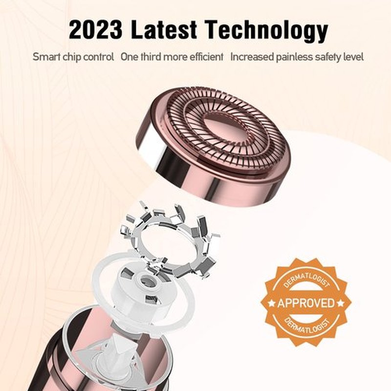 Facial Hair Removal for Women(Luxury), Hair Removal Device, SEIHAI Rechargeable Hair Remover/face shavers, Facial Hair Remover for Upper Lip, Chin, Included 4 x Replacement Heads