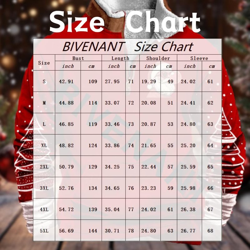 BIVENANT Mens Funny Christmas Hoodies Graphic Ugly Christmas Sweaters for Men Sweatshirts 1/2 Zipper Fleece Workout Sweatshirt Long Sleeve Pullover Tops Clothing,Christmas P,3XL