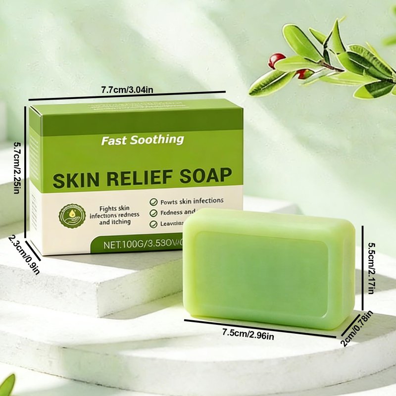 Finturo 2pc Antifungal Relief Soap Bar with Oil, Anti Fungal Skin Soap for Healthy Feet & Body, Gentle Exfoliating Bar Soap for Men and Women