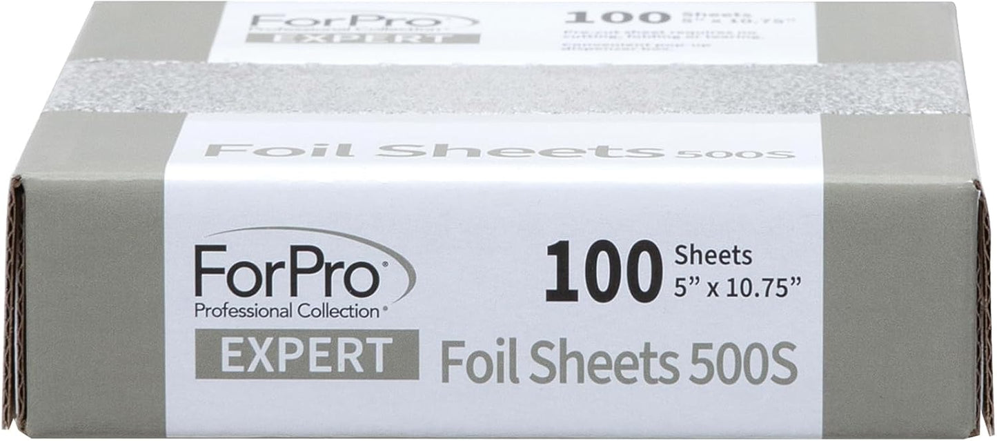 ForPro Expert Embossed Aluminum Foil Sheets 500S, Pop-Up Foil Dispenser, Hair & Food Safe, 5' W x 10.75' L, Pack of 2 (500-Count)