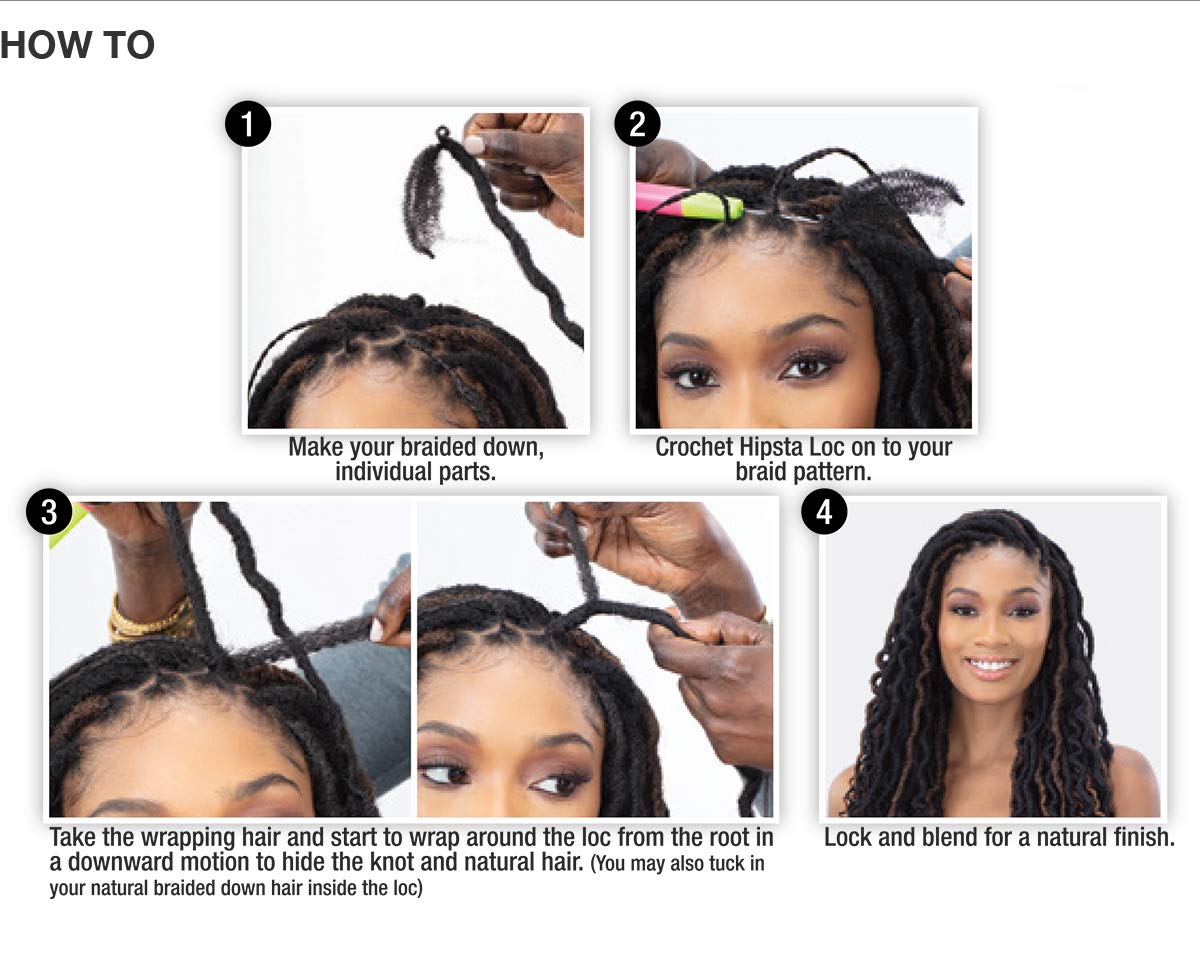 Freetress Braid Synthetic Wrap n Lock HIPSTA LOC 18 (1B Off Black)