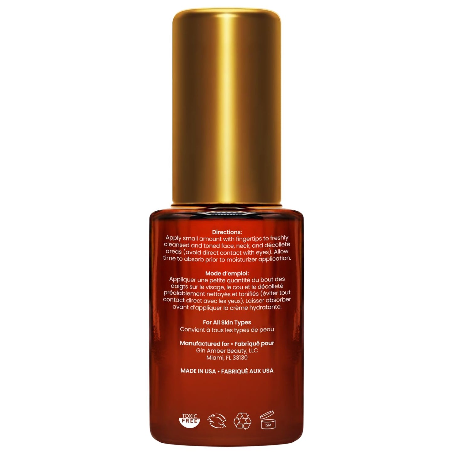 Gin Amber Beauty - Natural 20% Vitamin C Booster - Brightening