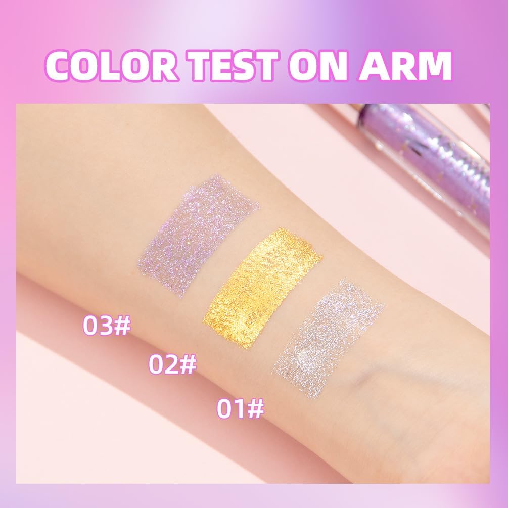 Question Beauty Glitter Mascara, Questionbeauty Glitter Mascara, Sparkle Mascara for Eyelashes, Glitter Shimmer Colored Mascara for Eyelashes, Waterproof Long Lasting (Mix)