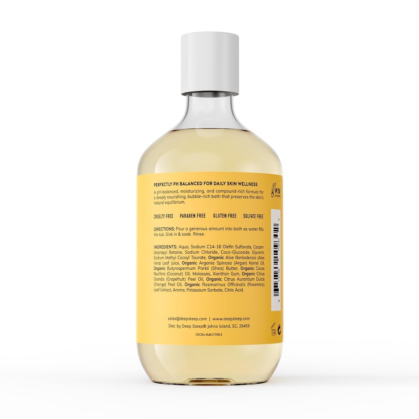 Deep Steep Bubble Bath, Lavender Chamomile, 17 oz (Pack of 2) – Soothing Soak with Shea Butter, Argan Oil, Aloe Vera & Coconut Oil – Vegan, Sulfate-Free, PH-Balanced Clean Beauty
