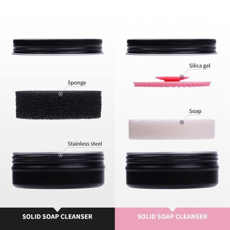 DUcare Makeup Brush Cleaner Makeup Brushes Solid Soap Cleanser with Color Removal Sponge Brush Cleaning Mat, Silicone Makeup Cleaning Cosmetic Cleaner Blenders Shampoo Removes Shadow Color
