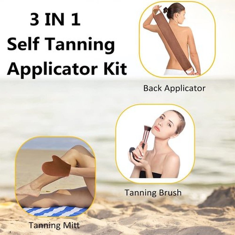 ANSPHIE 3 Pack Self Tanning Mitt Applicator Tanning Mitts Self Tanner Kit Self Tanner Mitt Applicator Self Tanning Glove for Self Tan Mitt Applicator Sunless Tanner Mitt Self Tanner Mit Self Tan Mit