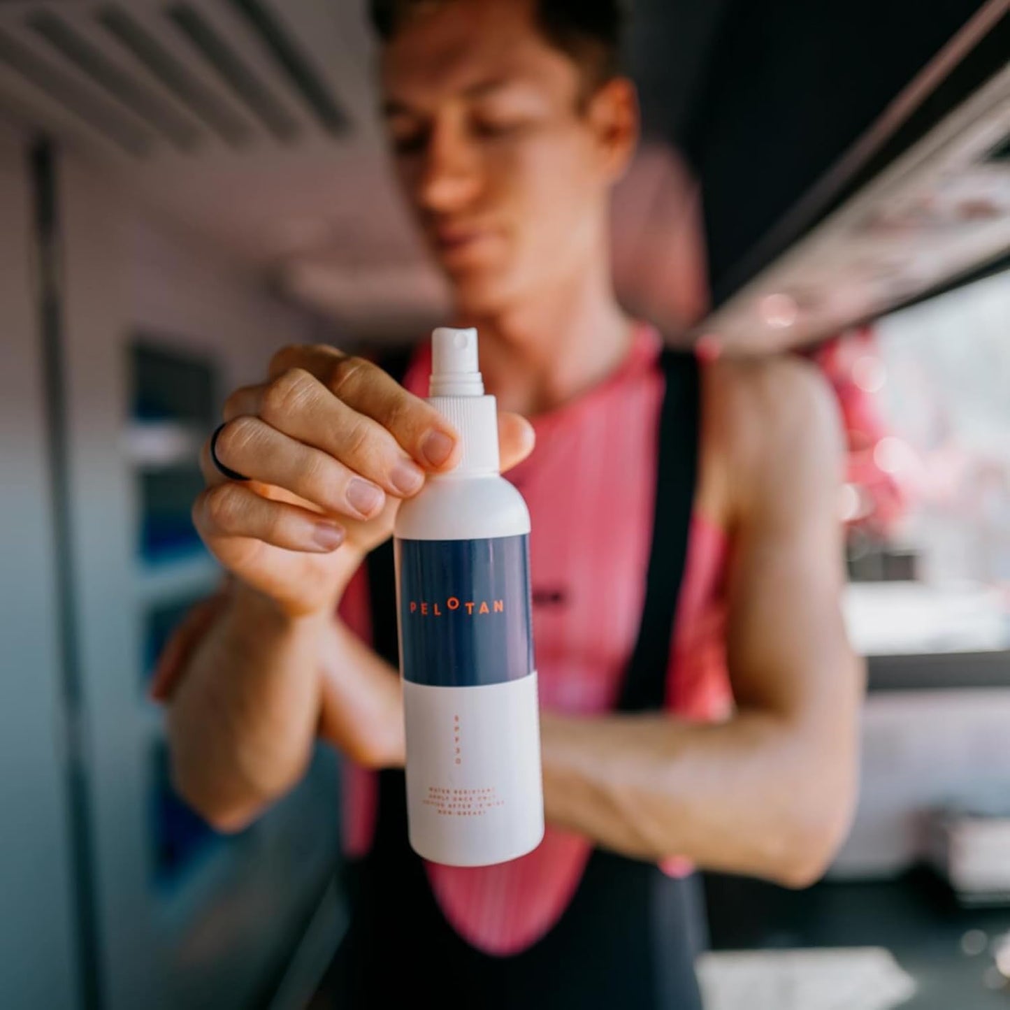 Pelotan Sports Sunscreen Spray SPF 30 (6 Fl Oz) - Lightweight, Sweat‑Resistant Sun Protection for Cyclists & Runners – Used by Pro Athletes