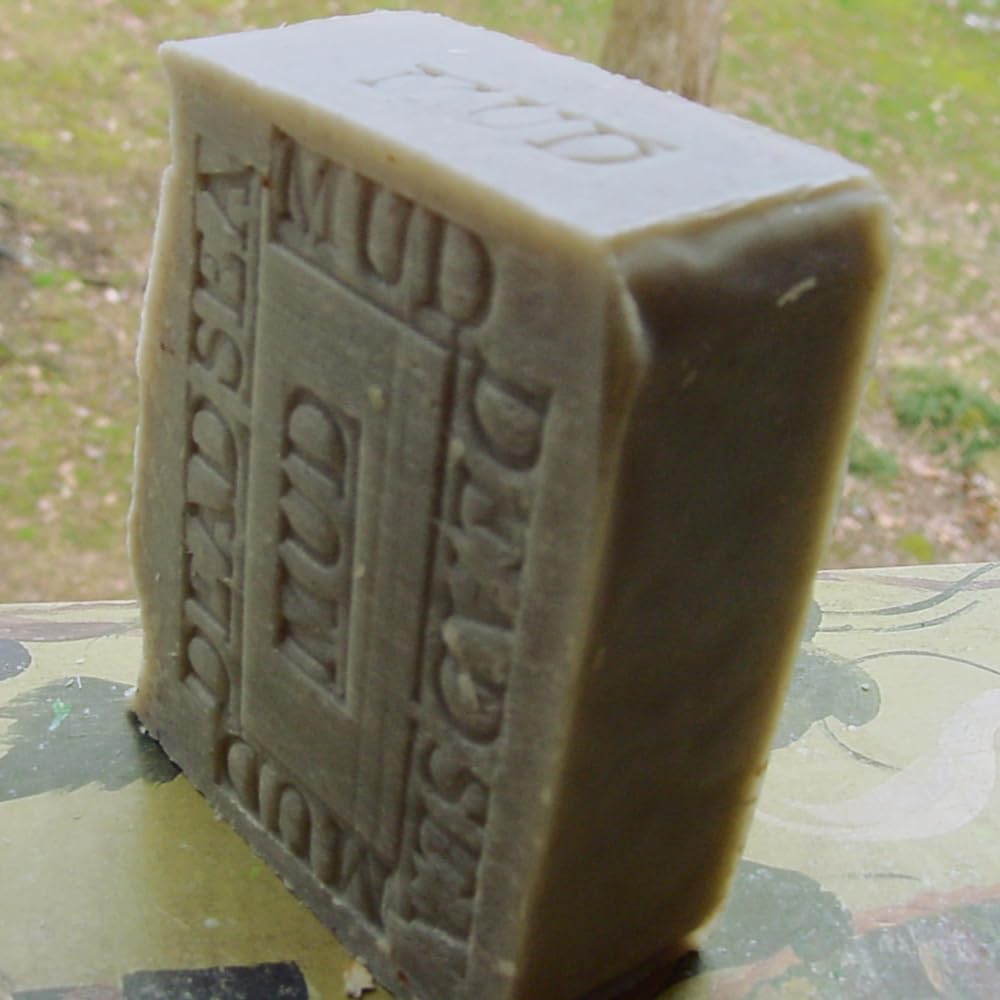 Dead Sea Mud Soap Israel with Shea Butter Artisan 7 Oz. Face and Body Bar Licorice Scented All Natural Handmade for Oily Acne-Prone Skin Clean and Hydrated