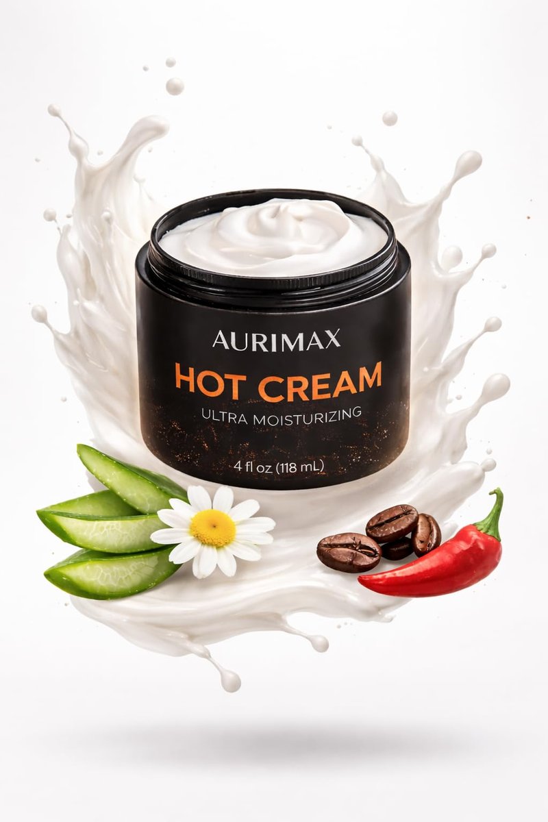 AuriMax Sweat & Burn Hot Cream – Thermogenic Sweat Enhancer for Workouts – Firming Body Cream for Belly, Waist & Stomach – Ultra Moisturizing Cellulite & Body Sculpting Cream