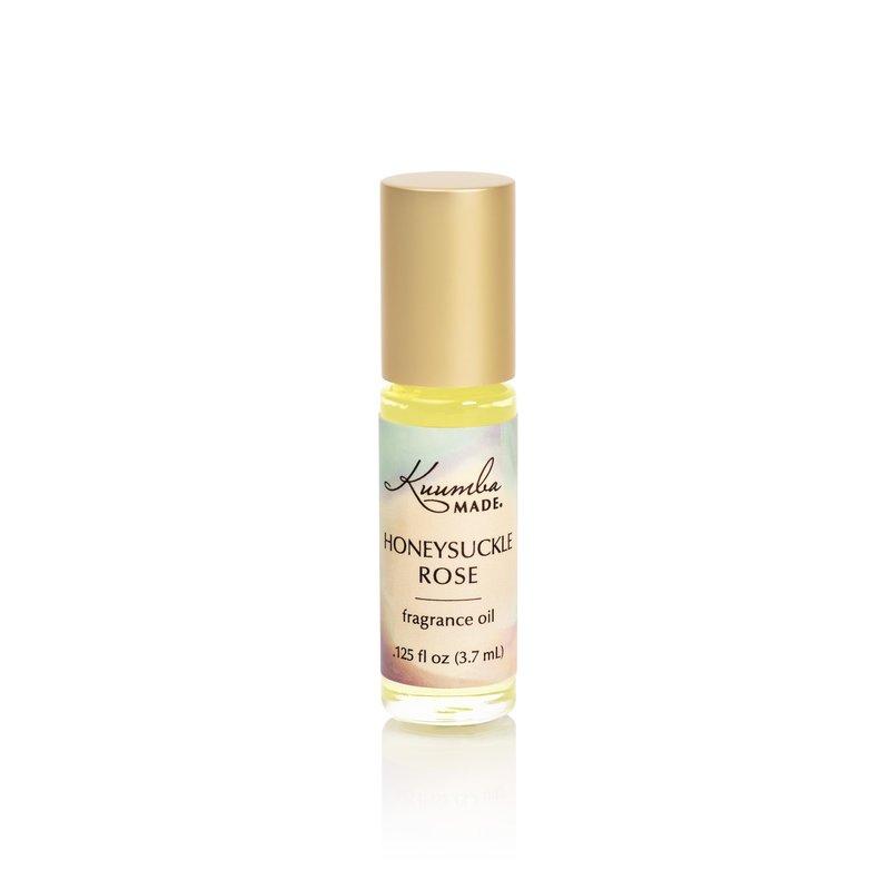 Kuumba Made Honeysuckle Rose Fragrance Oil, Long-Lasting Small-Batch Perfume Roller, Vegan, Alcohol-Free, .125 Fl Oz
