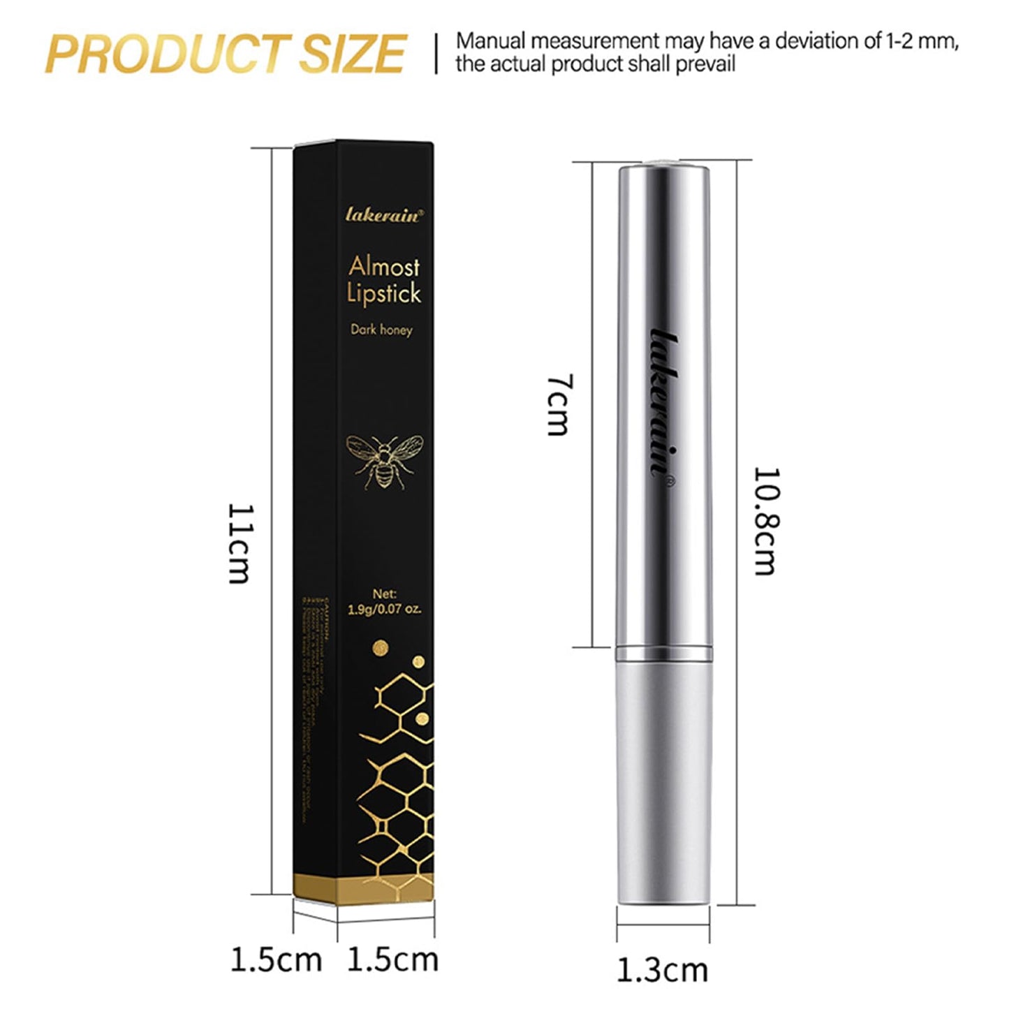 Erinde 2PCS Black Honey Lipstick Tinted Lip Balm, Hydrating Natural Glossy Lip Balm, Sheer Lightweight Color, Moisturizing Lipstick Makeup Lip Care Balm for Repairing Dry Lips