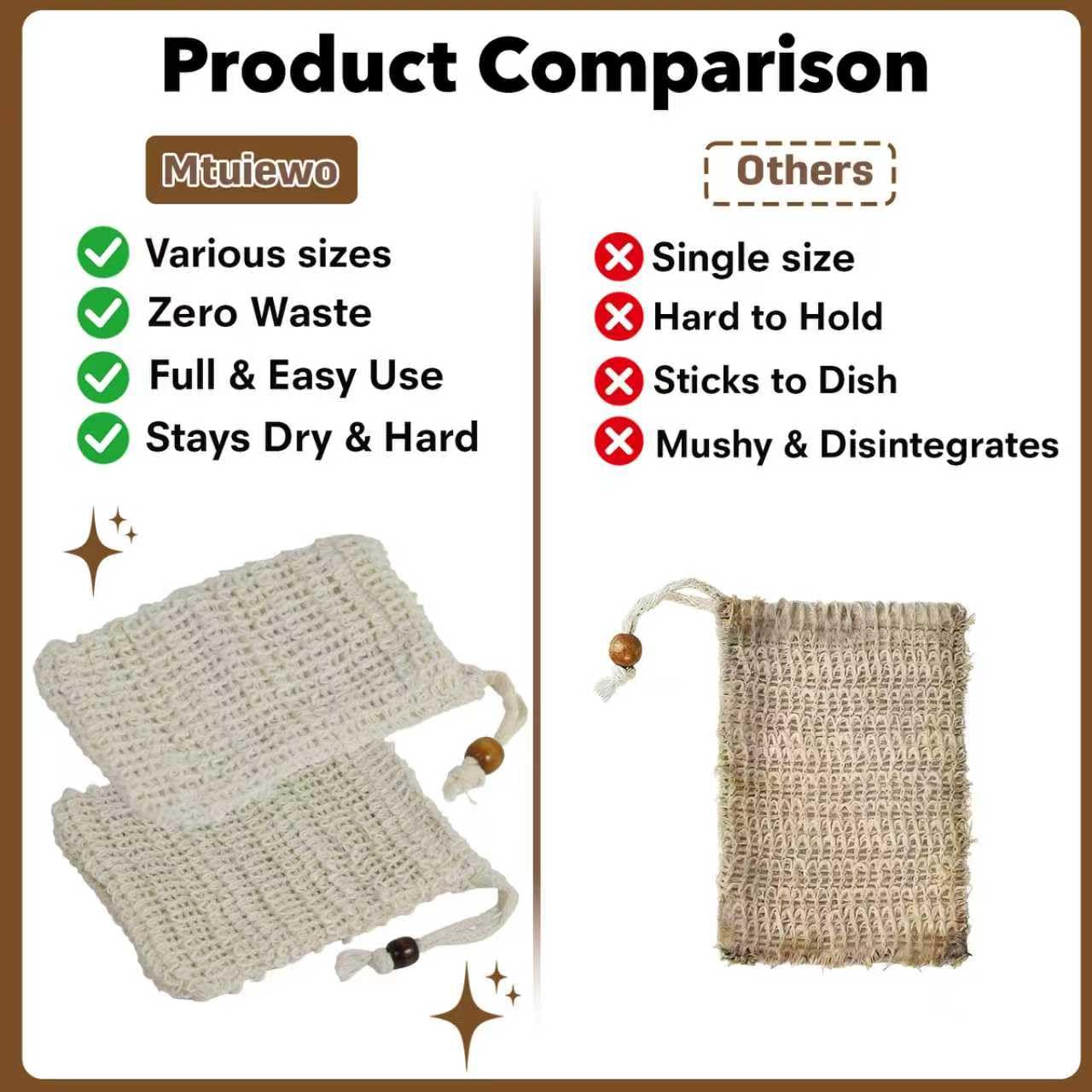 12 PCS Soap Saver Bag, Exfoliating Soap Saver Pouch, Natural Cotton Linen Mesh Soap Bag with Drawstring for Smooth Skin, for Bathing & Facial Cleansing