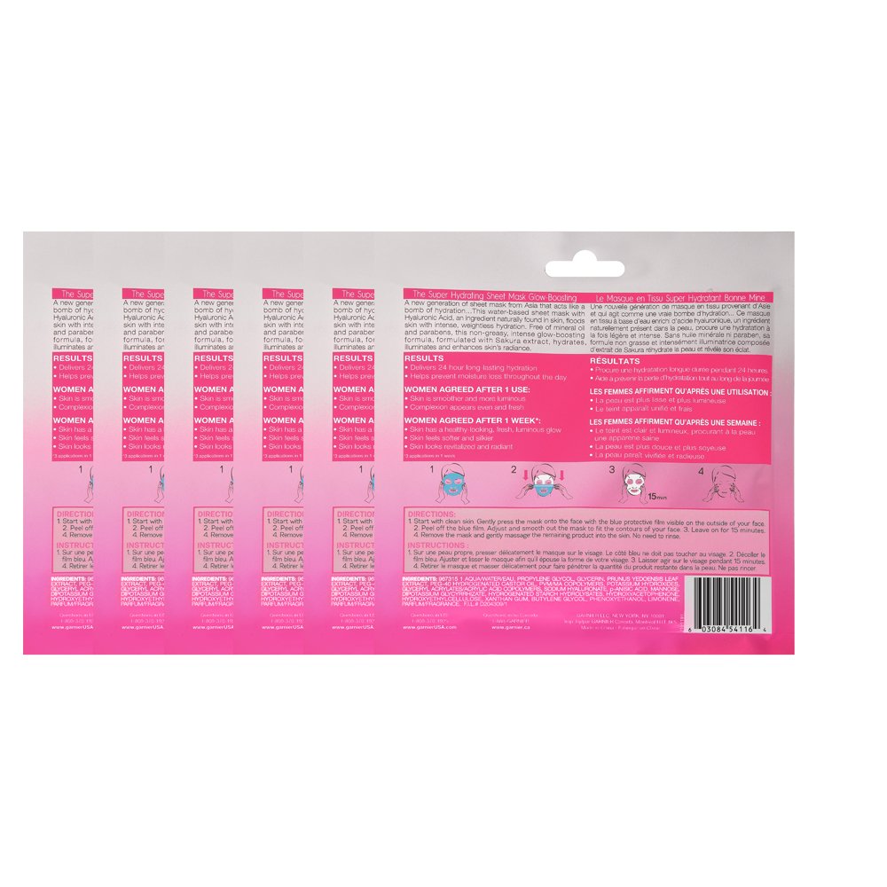 Moisture Bomb Sheet Mask 6 Count - Hydrating Garnier SkinActive Face Masks
