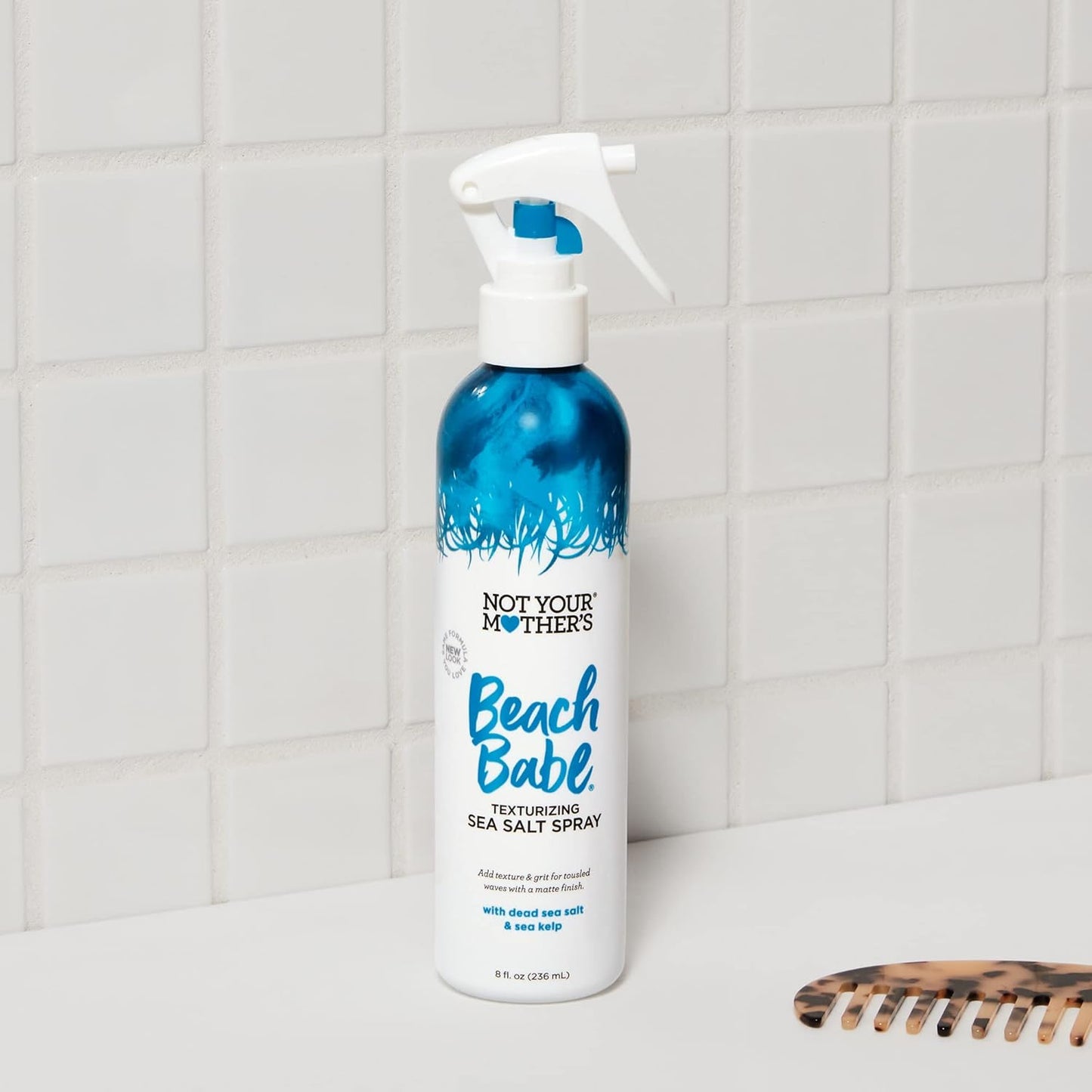 Not Your Mother's Beach Babe Sea Salt Spray - For Tousled Hair Texture with Matte Finish (8 fl oz, 3-Pack)