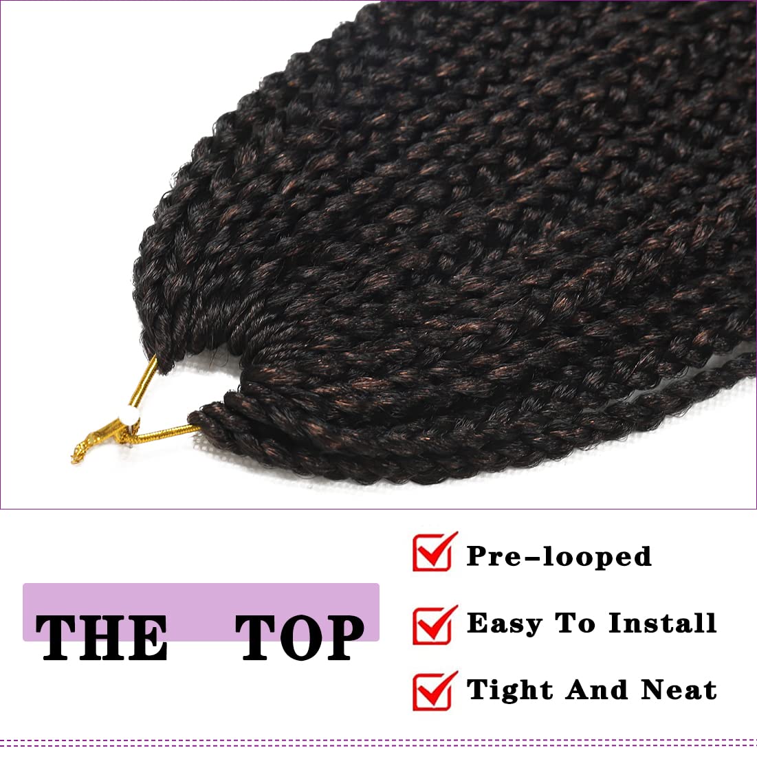 Crochet Box Braids Hair with Curly Ends 7 Packs Pre Looped Crochet Braids Goddess Box Braids Crochet Box Braid Hair(14 inch,T30)