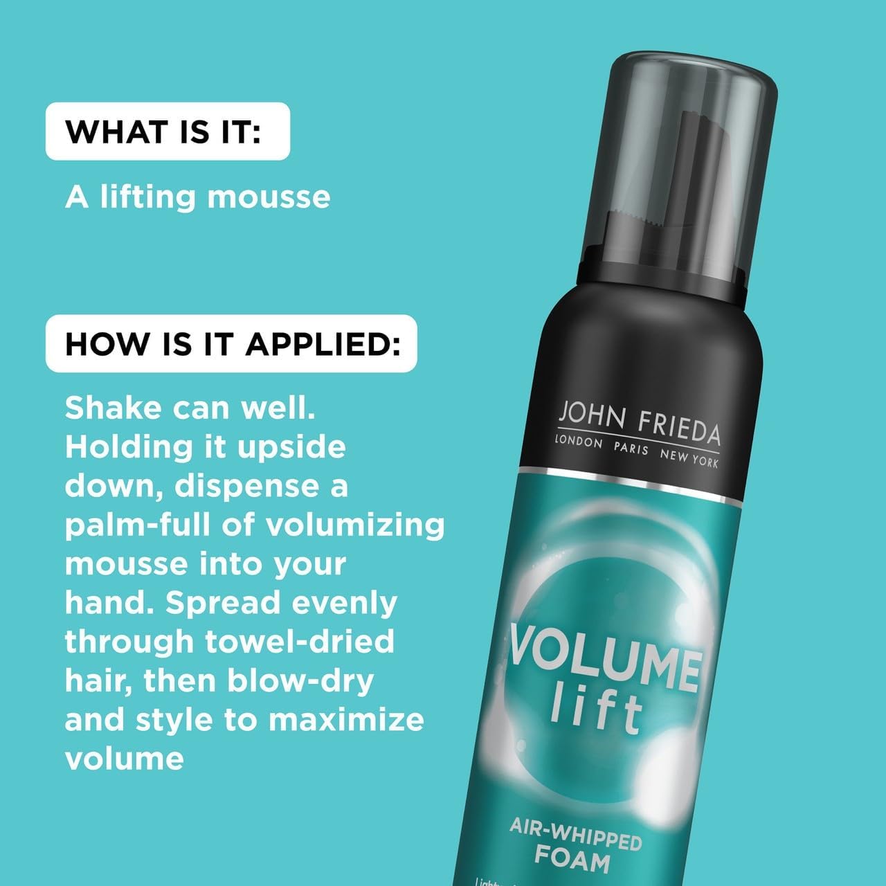 John Frieda Collection Luxurious Volume Perfectly Full Mousse, 7.5 Ounce (Pack of 3)