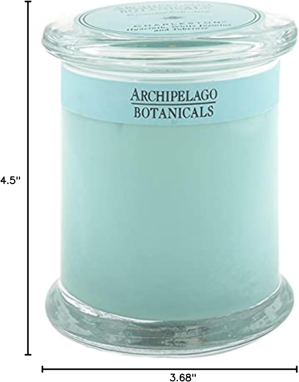 Archipelago Botanicals Kashmir Glass Jar Candle, Kashmir Vanilla, Orange Blossom and Sandalwood Scent, Lead-Free Candle Wicks, Burns Approx. 60 Hours (8.6 oz)