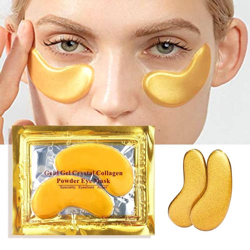 24K Gold Eye Mask – Collagen Under Eye Patches for Puffiness, Dark Circles & Wrinkles – Hydrating Anti-Aging Eye Gels (30 pairs)