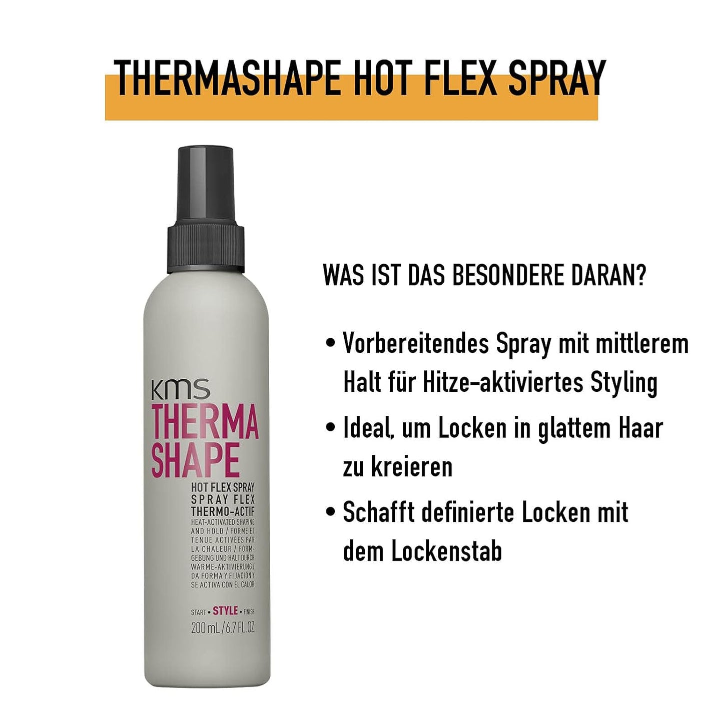 KMS THERMASHAPE Hot Flex Heat Styling Spray, 6.7 oz