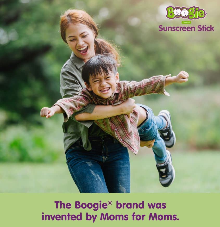 Boogie Block Baby Sunscreen Stick SPF 50 - Mineral Zinc Oxide, Travel Size, Water Resistant, Vegan, Fragrance Free (Pack of 3)