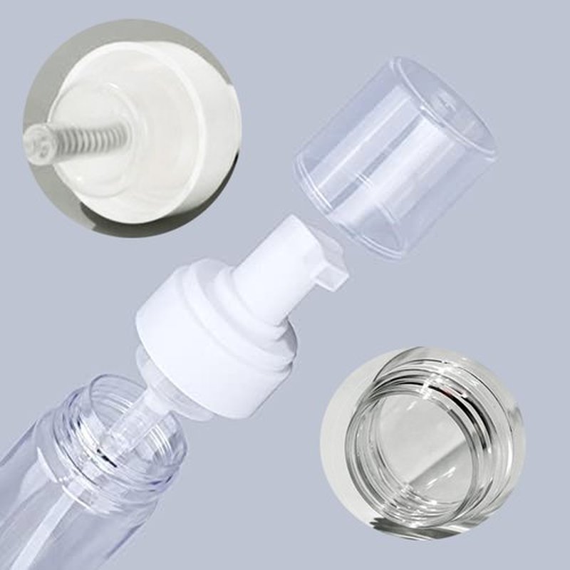 Beoncall Foaming Dispenser Pump Bottle 1.8oz - 4Pack Travel Empty Foaming Soap Dispensers Foam Pump Bottle Clear Plastic Spray Bottles for Travel Hand Soap Shampoo Foaming Castile Cosmetics (50ml)…