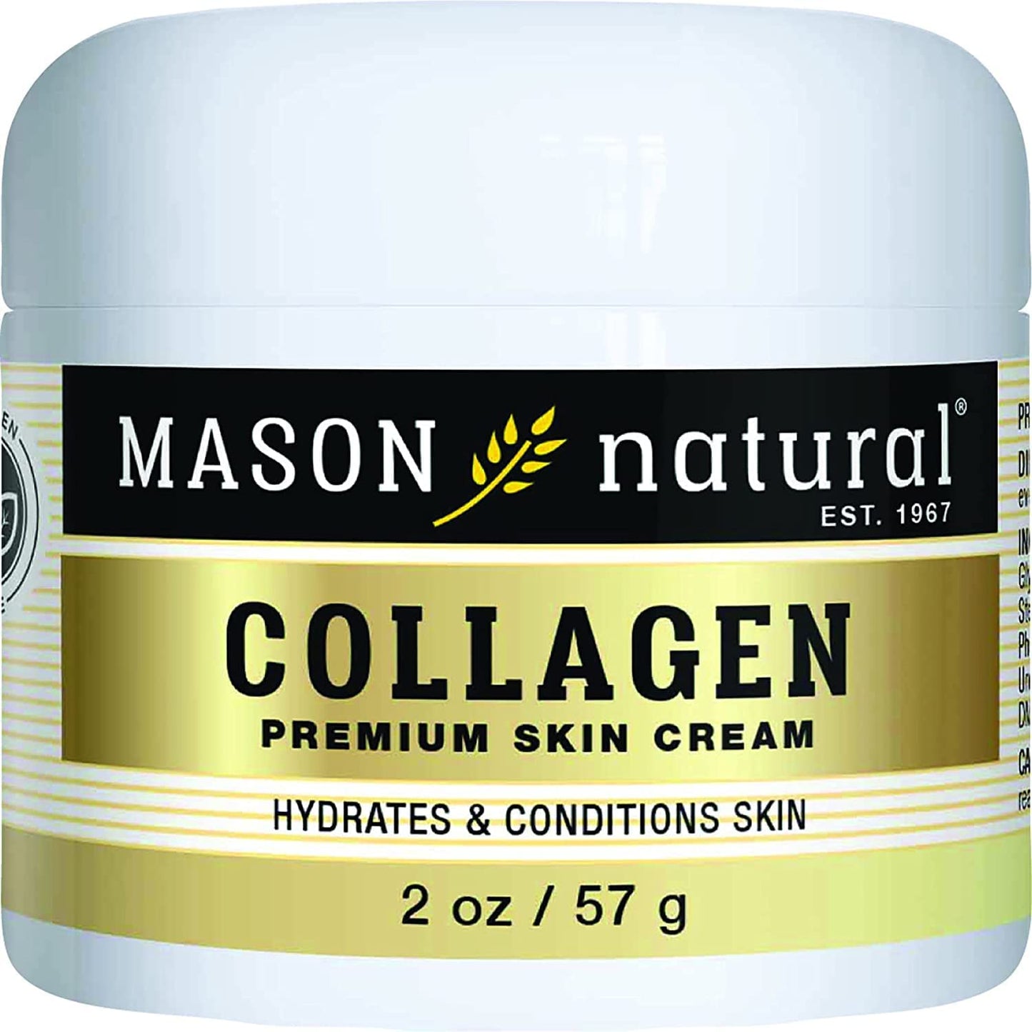 MASON NATURAL Collagen Premium Skin Cream - Anti Aging Face and Body Moisturizer, Intense Skin Hydration and Firmness, Pear Scent, Paraben Free, 2 OZ (4-Pack)