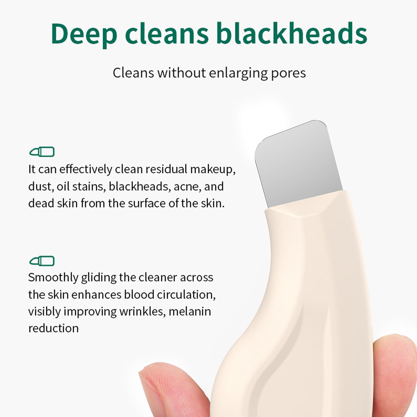 Silicone Nose Blackhead Remover/Face Spatula for Deep Cleaning Black Head Removal.Mild and Safe Skin Scrubber for Remove Facial and Nose Ehead(Beige)