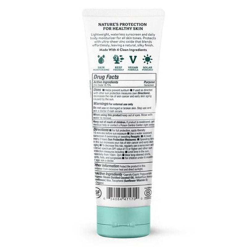 Badger Mineral Daily Sunscreen with Zinc Oxide, Organic Sunscreen Moisturizer with SPF 30, Hydrating Everyday Sunscreen Lotion, Vegan, Gluten Free & Unscented Body Sunscreen, 4 fl oz (2 Pack)