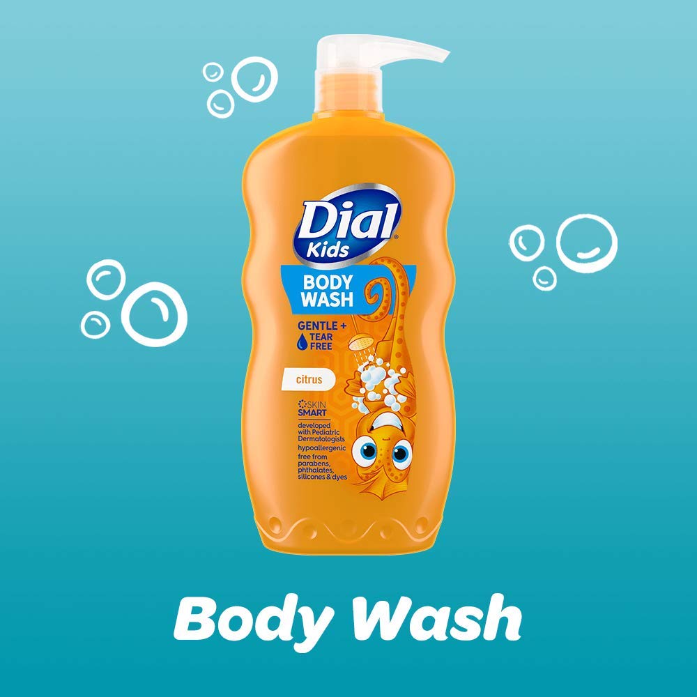 Dial Kids Body Wash, Waterlily, 24 fl oz (Pack of 4)