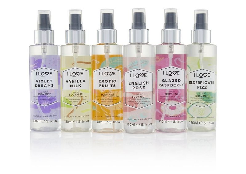 I LOVE Vanilla Milk Scented Body Mist - Body Mist Fragrance - Long Lasting Body Spray with Natural Fruit Extracts - Amber and Vanilla - 5.1 oz