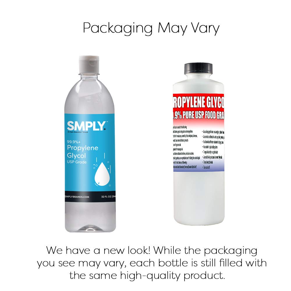 SMPLY. USP Food Grade 99.9% Pure Propylene Glycol, 32 oz
