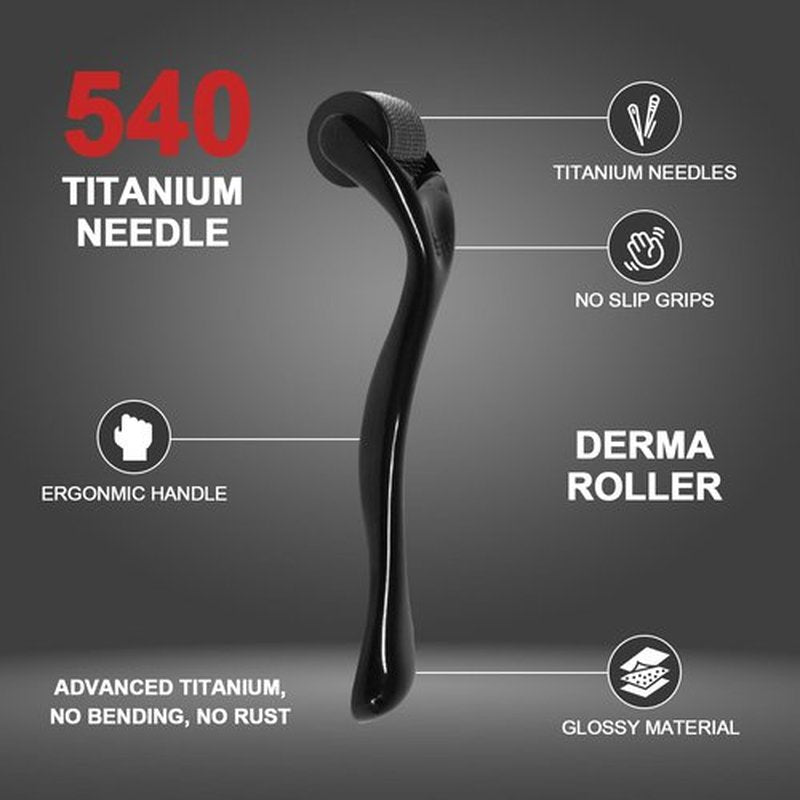 540 Titanium Derma Roller - Microneedle Micro Needle Roller For Men And Women Home Use - Microneedling Roller Dermaroller Skin Care Tool(#1.0#)
