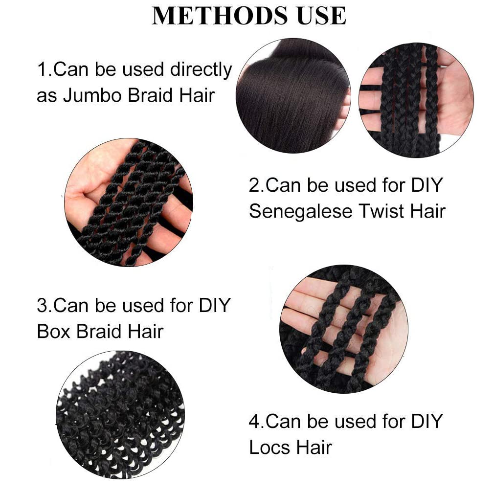 Pre stretched Braiding Hair 30 Inch 8 Packs Professional Hair Extensions Synthetic Braid Hair Crochet Braids Soft Yaki Texture Hot Water Setting(30",mixed blond & beige)