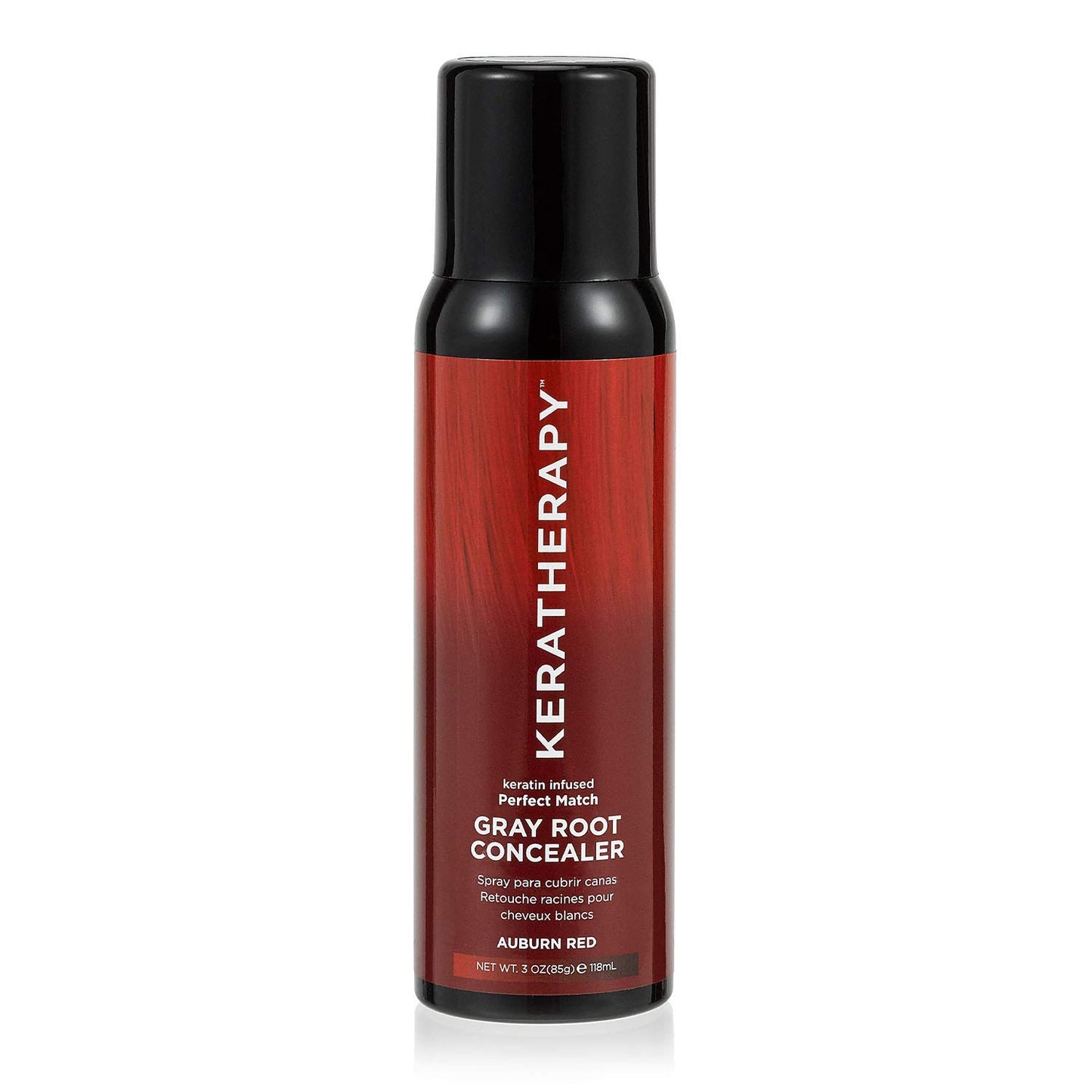 Keratherapy Keratin Infused Perfect Match Gray Root Concealer Spray, Light Brown, 3 oz, 118ml - Root Cover Up Spray to Hide Gray Roots - Keratin Therapy Hair Darkening & Temporary Scalp Concealer