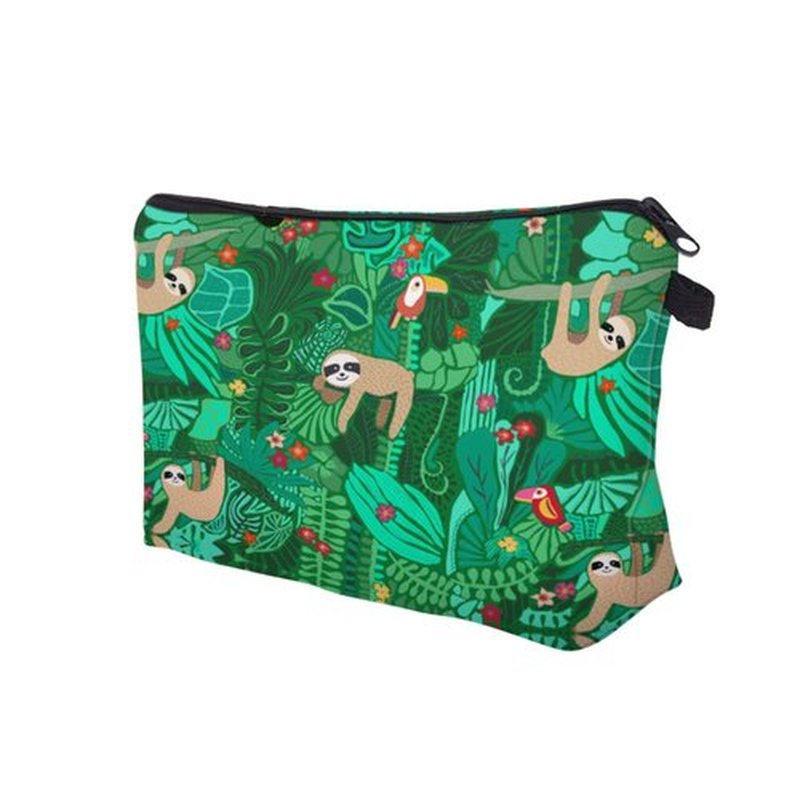 LOOMILOO Cosmetic Bag for Women, Adorable Roomy Makeup Bags Travel Water Resistant Toiletry Bag Accessories Organizer Cute Gifts (sloth 52058)