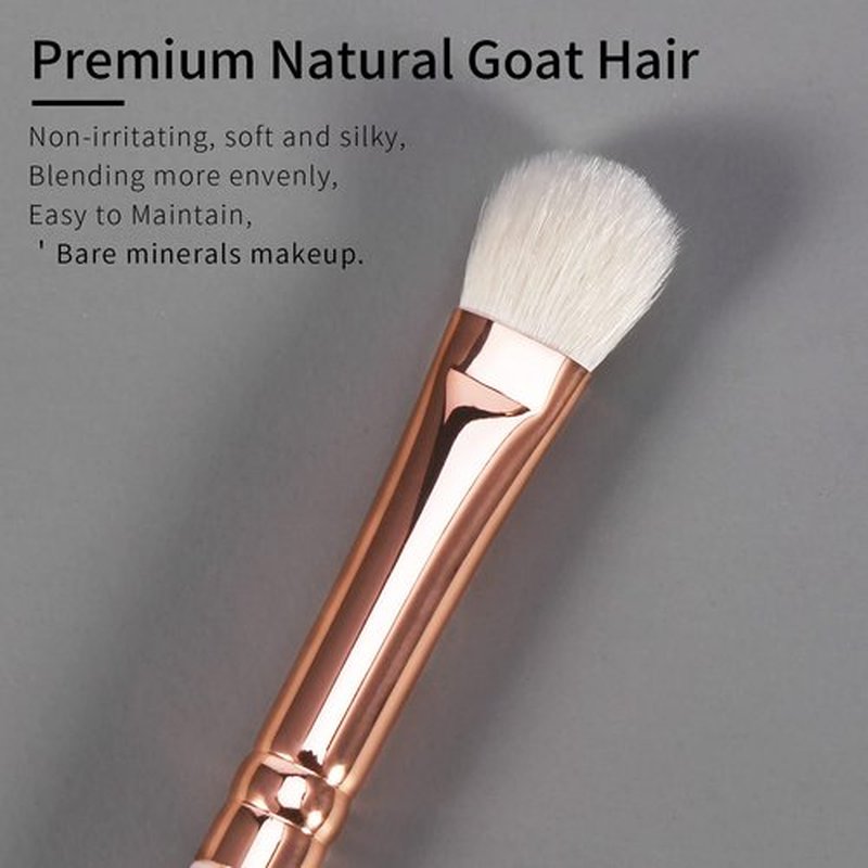 Natural Goat Hair Eyeshadow Brush, ENZO KEN Large Smudge Eye Shadow Brush, Shader Eye Shadow Brush, Eye Shader Brush, Single Natural Hair Makeup Brush, Single Eyeshadow Brush, Eye Brushes. Pink, E403L
