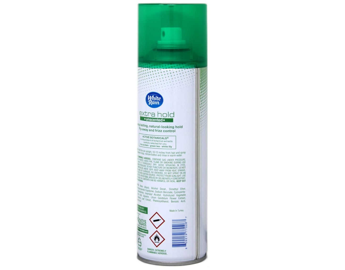 White Rain Hairspray Extra Hold Unscented, 7 oz (Pack of 8), Aerosol Hairspray for Women & Men, Humidity Resistant, Fragrance-Free, Non-Sticky, Finishing Hair Spray Extra Hold for All Hair Types