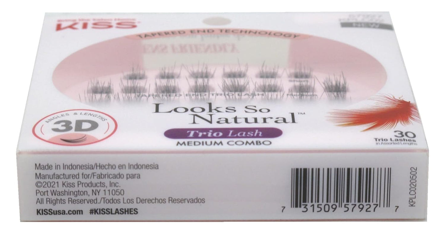 Kiss Ever-Ez Trio Lashes Medium Combo (6 Pack)