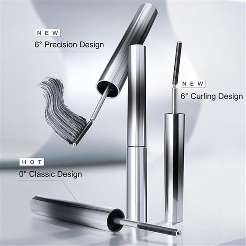 Jade Rosebury Iron Wand Mascara, Sarenetee Iron Wand Mascara, Styledchic Iron Wand Mascara, Oliviablair Iron Wand Mascara, 3D Curling Eyelash Iron Mascara, Non-Clumping, Smudge-Proof (Brown, Large)