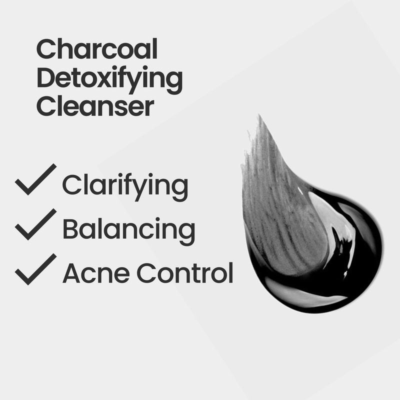 natural outcome Charcoal Face Wash | Daily Detoxifying Charcoal Cleanser for Acne | Deep Pore Cleanser Hydrates & Purifies Skin with Green Tea, Aloe Vera, & Ginkgo Biloba | For Men & Women | 8 oz