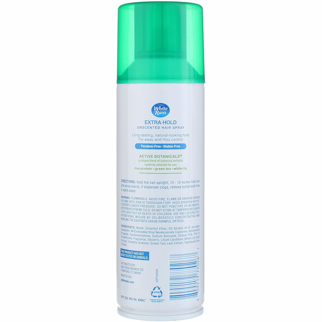 White Rain Hairspray Extra Hold Unscented, 7 oz (Pack of 8), Aerosol Hairspray for Women & Men, Humidity Resistant, Fragrance-Free, Non-Sticky, Finishing Hair Spray Extra Hold for All Hair Types