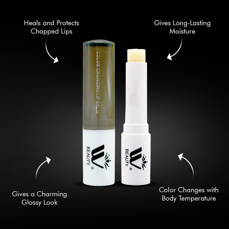 WBM Care Lip Balm 4-Pack, 3.3g Each – Enriched with Vitamin E, Color-Changing Tinted Moisturizer, Provides Long-Lasting Repair, Hydration, and Soft, Smooth Lips